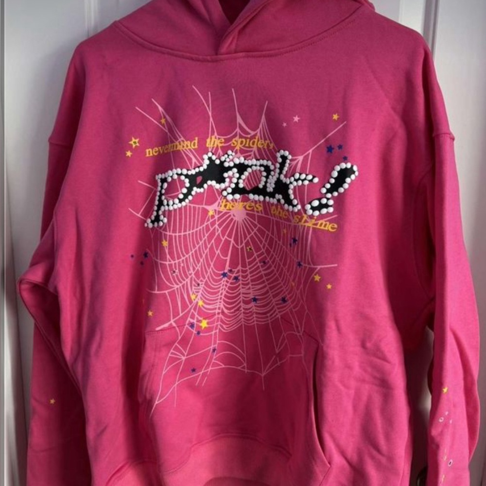 Pink spider hoodie